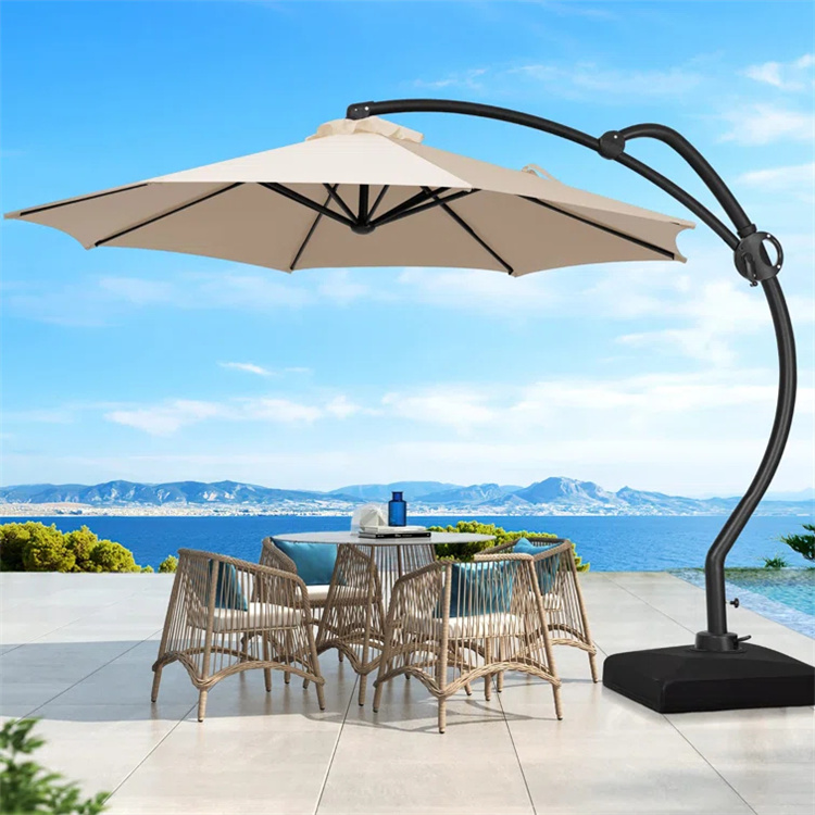 10ft Patio S form Hængende Offset Cantilever Paraply