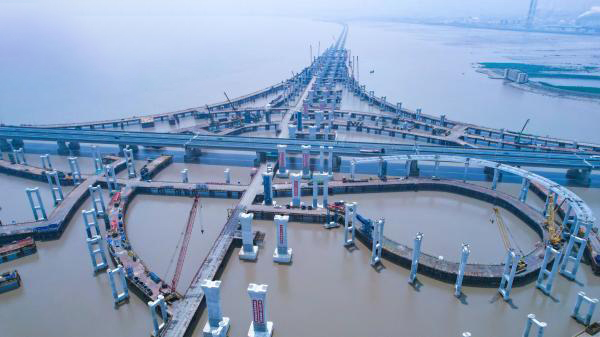Det sidste pælefundament af binhai-udvekslingen af ​​Hangyong multiple line ningbo fase I-projekt blev afsluttet