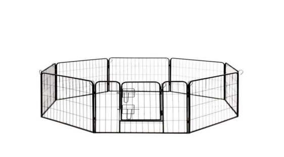 8 Paneler Metal Barrier Kennel Hegn Monteringsvejledning