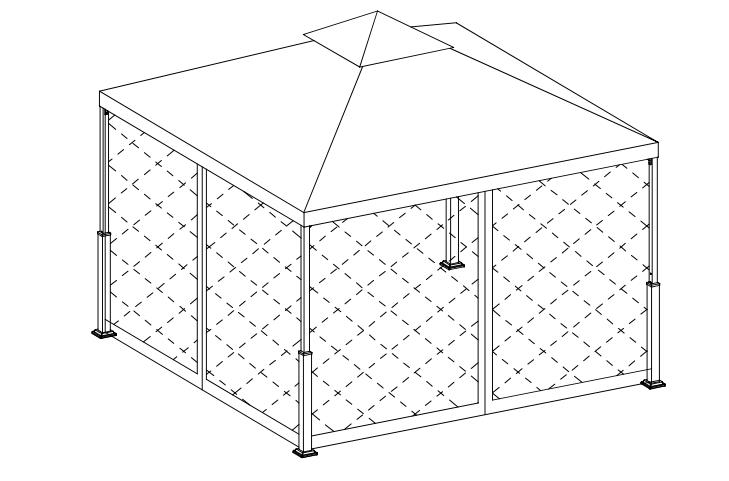 10X10Ft Patio Havepavillon Installationsvejledning