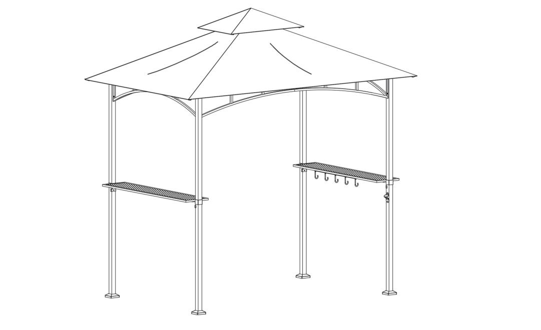 Steel Grill Gazebo Installationsvejledning
