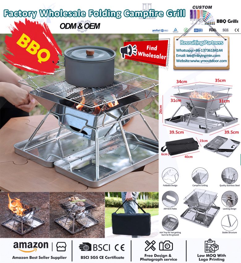 Fantastisk letvægts lejrgrill til to personer.