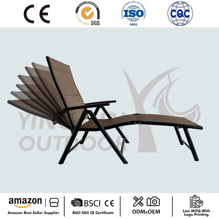 7 Positions foldbar aluminiums chaiselong