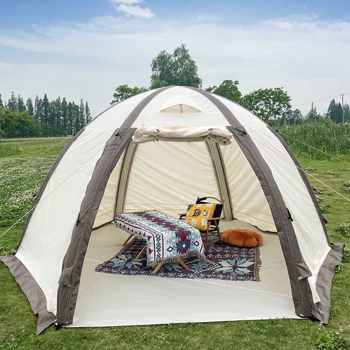 Camping kuppel oppustelig hexagon telt