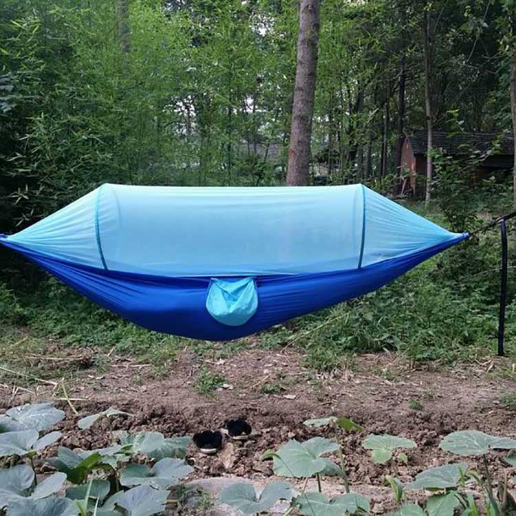 Camping hængekøje med pop-up myggenet