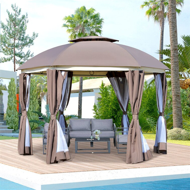 12' x 12' rund terrassepavillon
