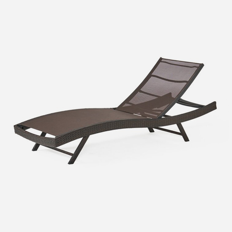 Patio Justerbar Chaiselongstol i rattan