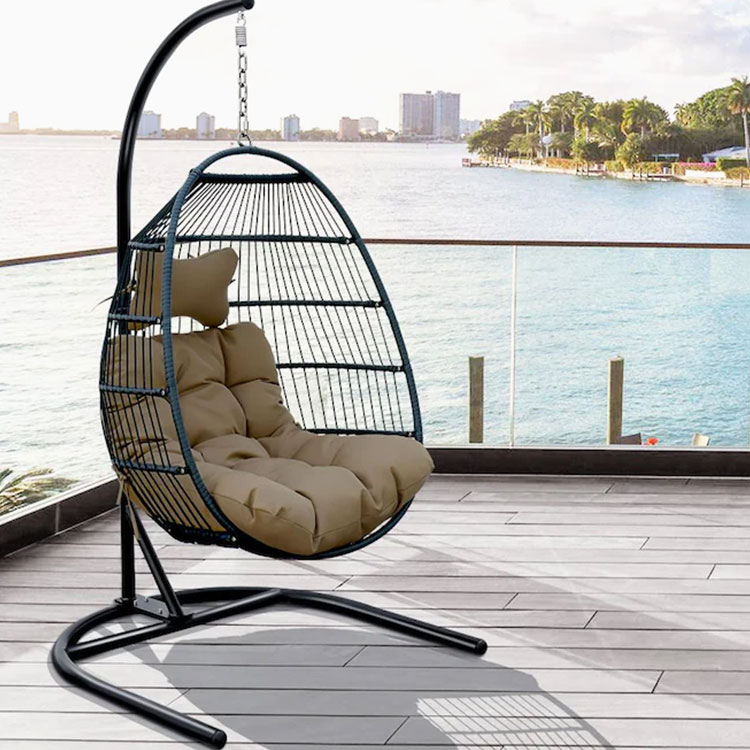 Rattan Egg Gyngestol