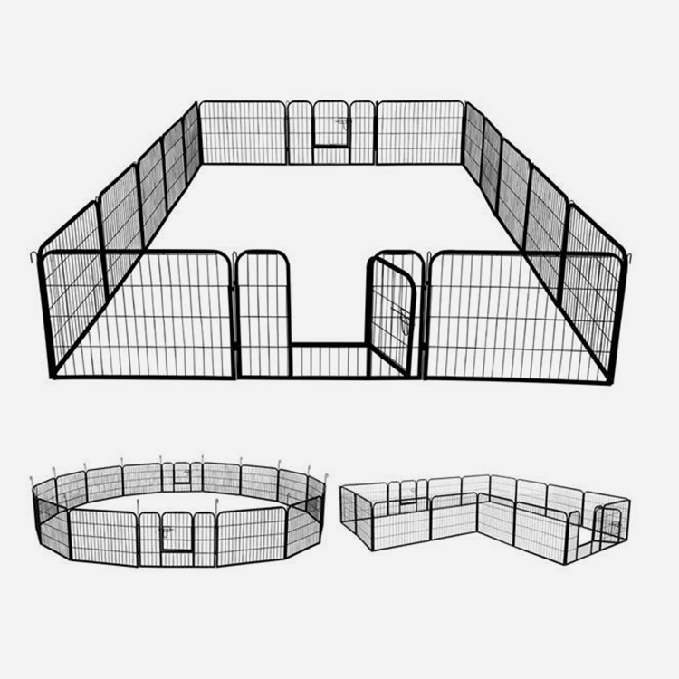 16 panel metal kæledyr hund kravlegård Kennel