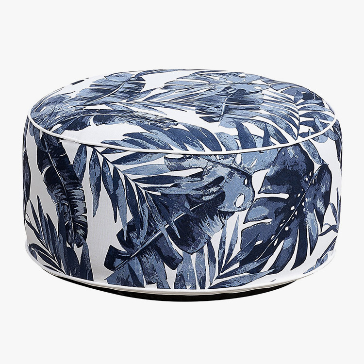Oppustelig skammel Ottoman Blue Leaf
