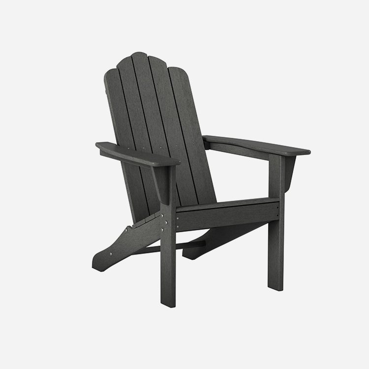 Udendørs Grå Poly Patio Adirondack stol
